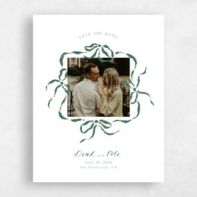 White Wedding Save the Date - Quinn Photo
