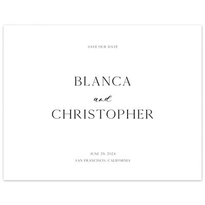 White Wedding Digital Save the Date - Gendron Landscape
