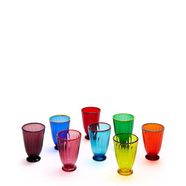 Rainbow Glass Set of 8Rainbow in Glass