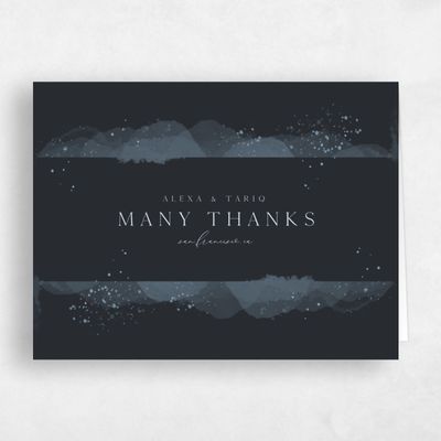 Black Typography Wedding Thank You - Zortas Landscape