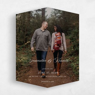 Green Diamond Wedding Save the Date - Venado Photo