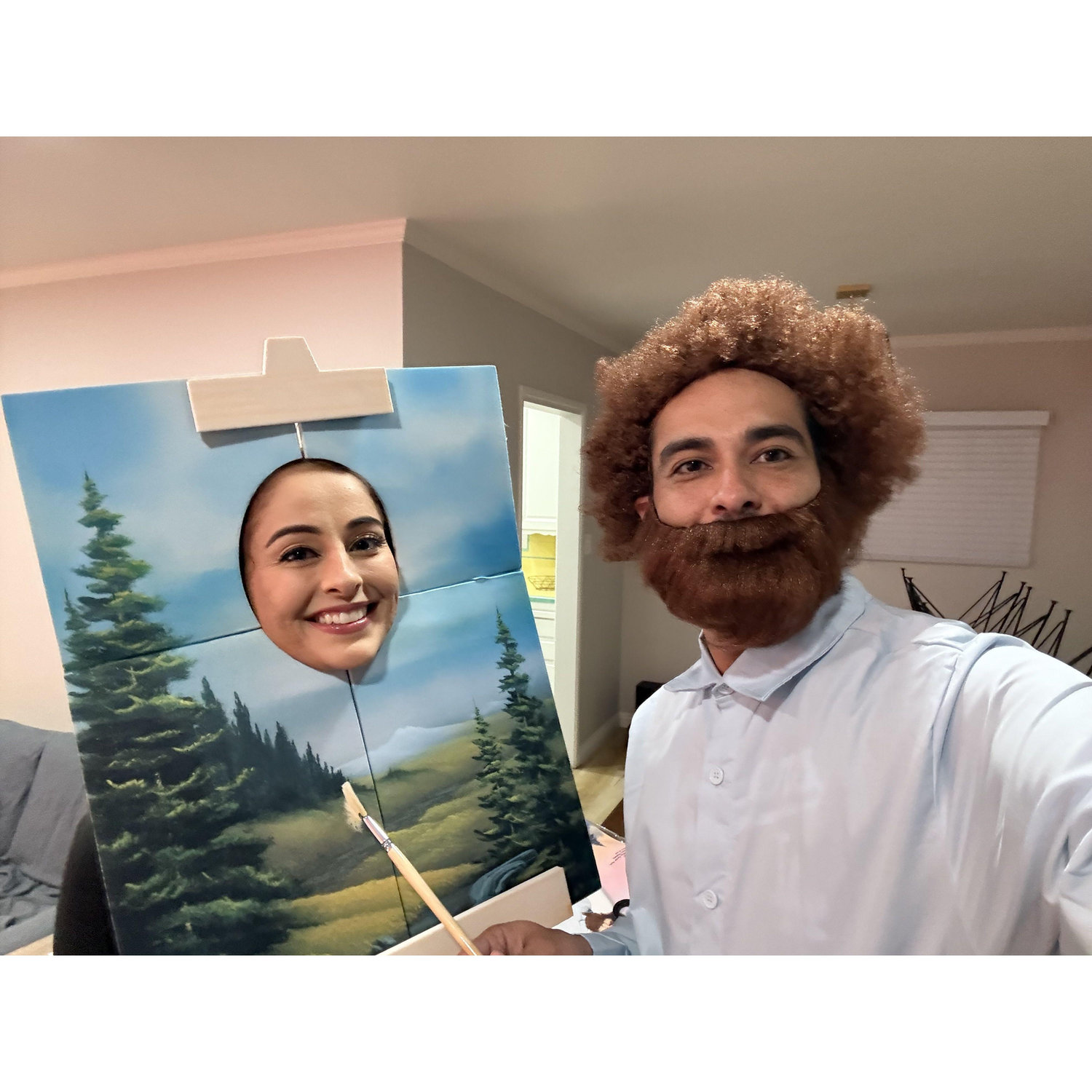 Bob Ross & his easel 2024