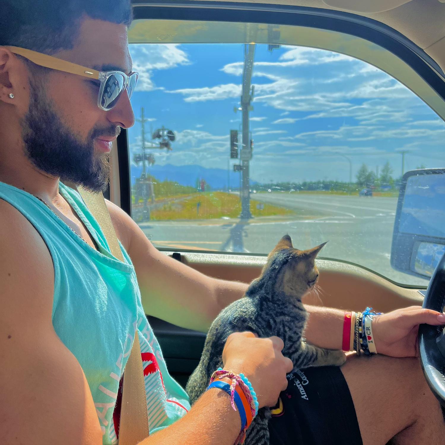 The couple’s first pet together! They got Tigger shortly after moving into their first apartment, he is now accompanied by two other cats Twyla and Nessi!