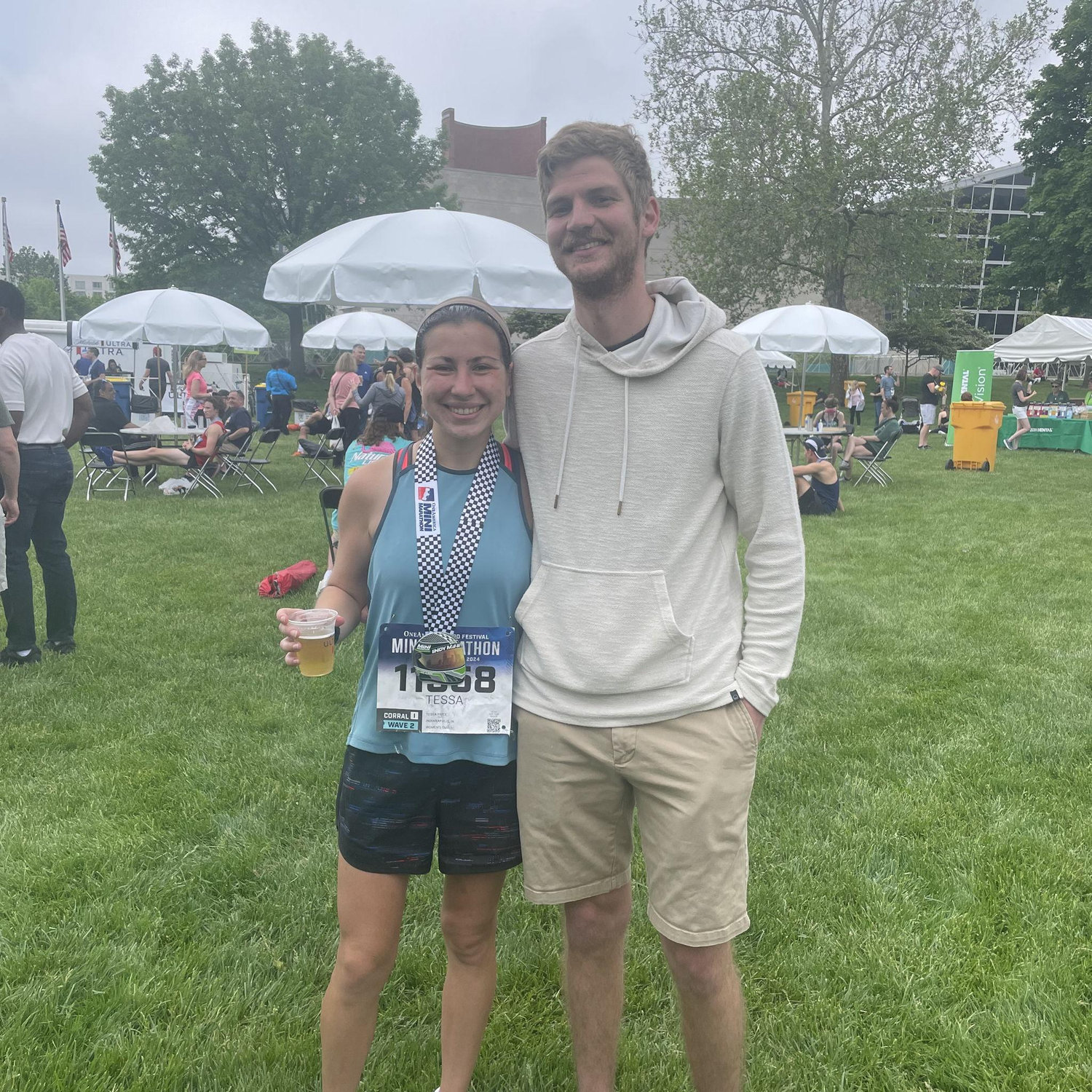 The one and only time Jack will ever convince Tessa to partake in a mini marathon (she prefers to run solo on the Monon Trail).