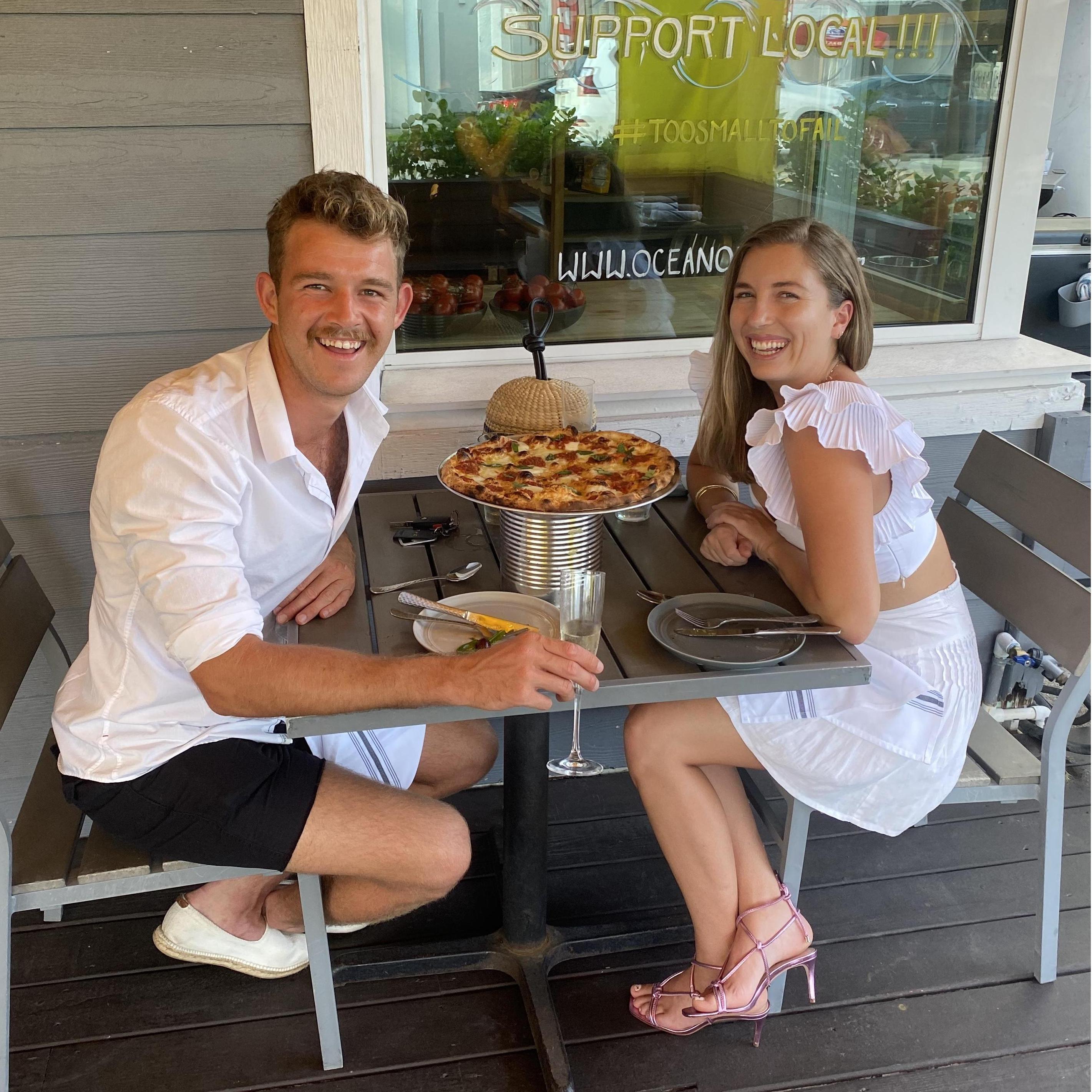 First dinner out "post-lockdown" 2020, Oceano restaurant Lake Worth, FL