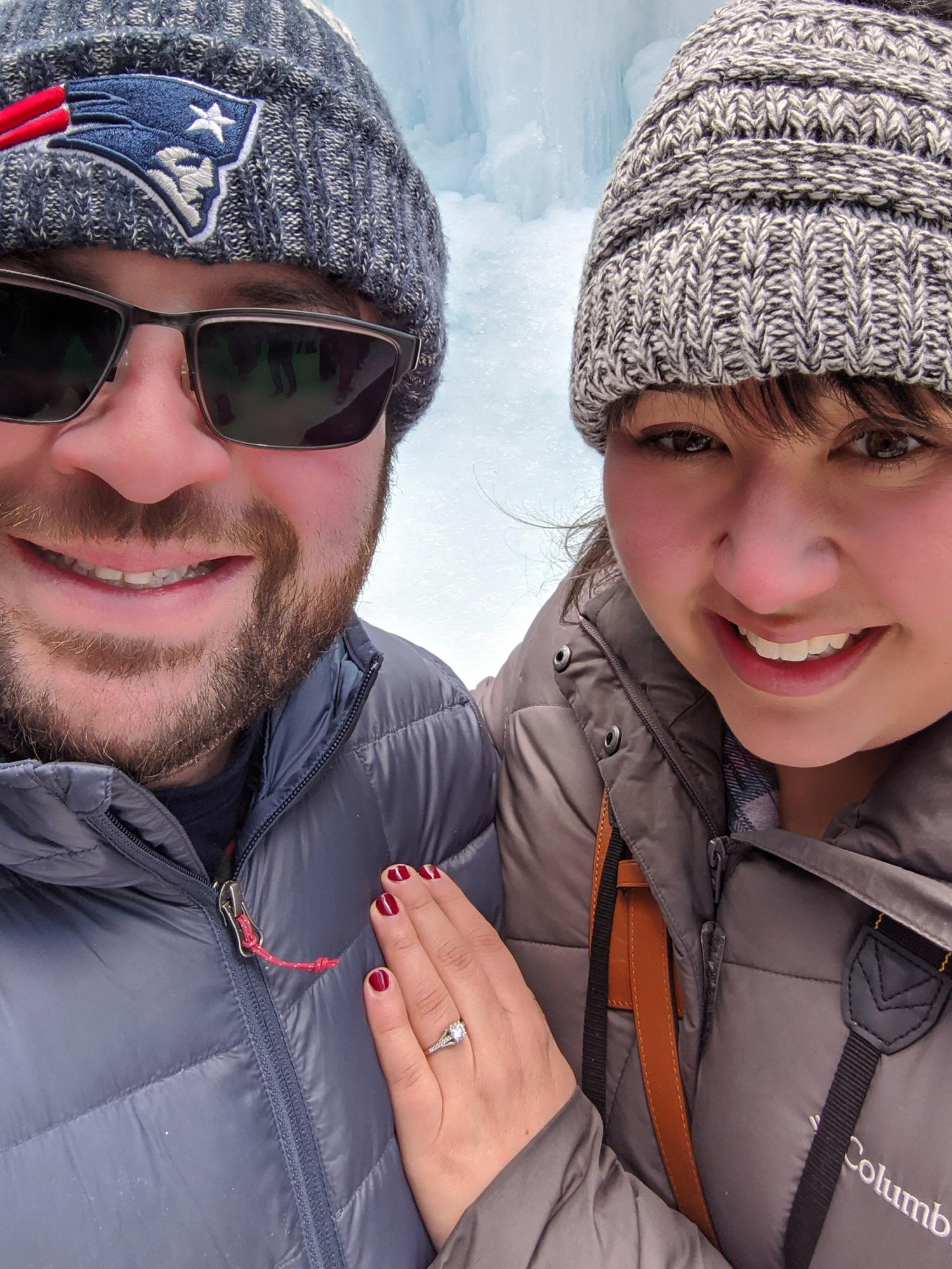 Flashing the bling at the ice castles.