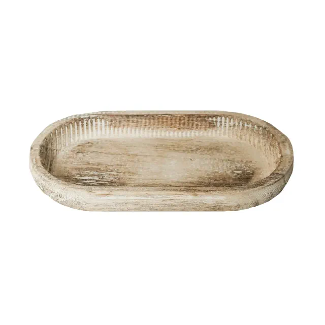 Sweet Water Decor Rustic Wood Tray - 6.9x3.7"