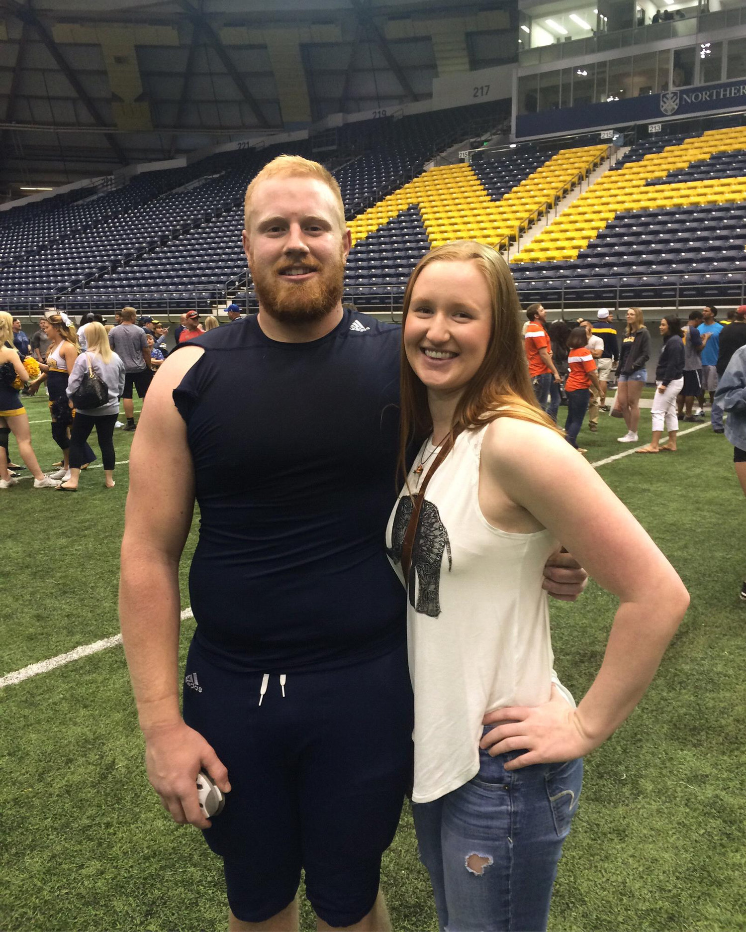 After Johnny’s football game in 2015.