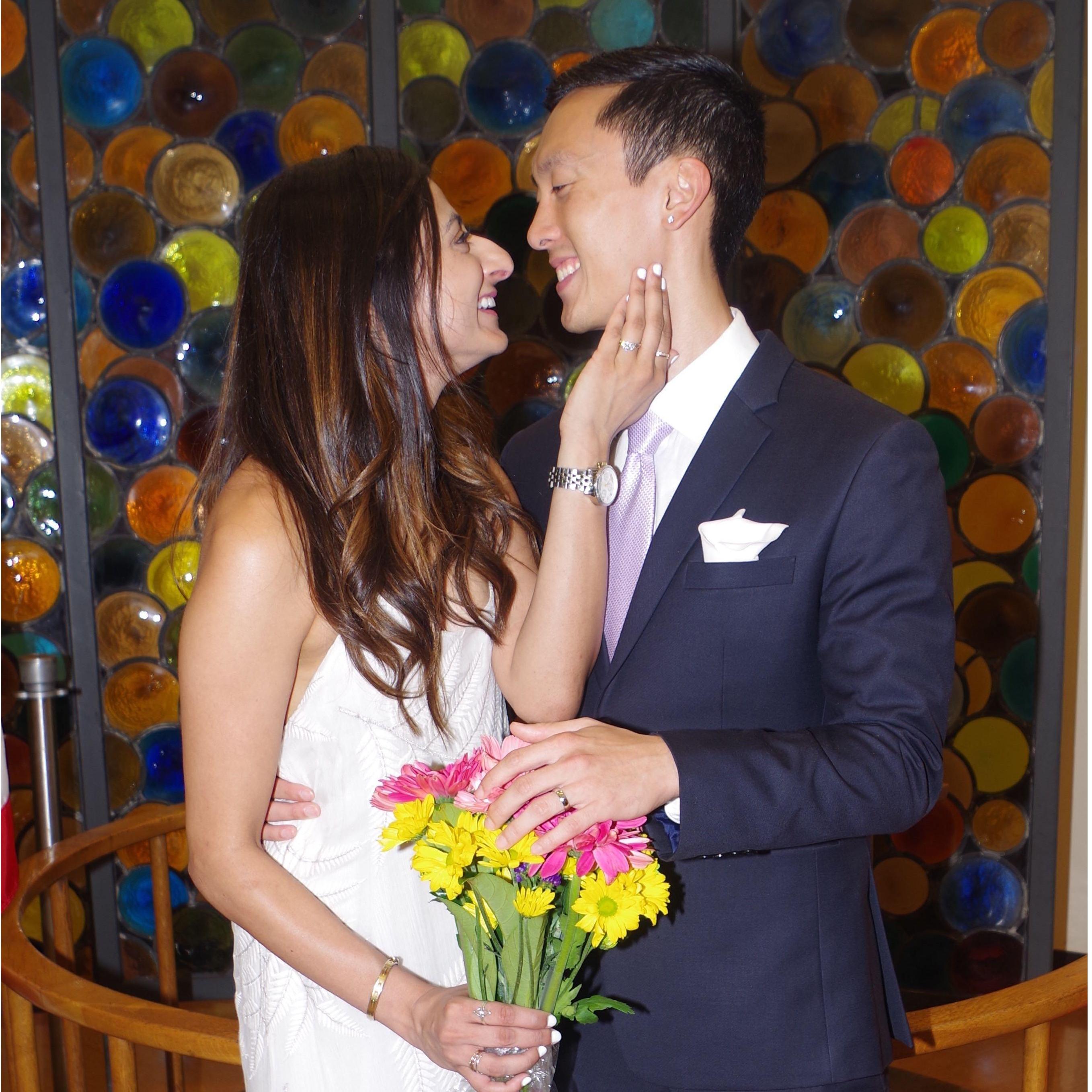 Taken right after our civil ceremony in Brooklyn, NY!