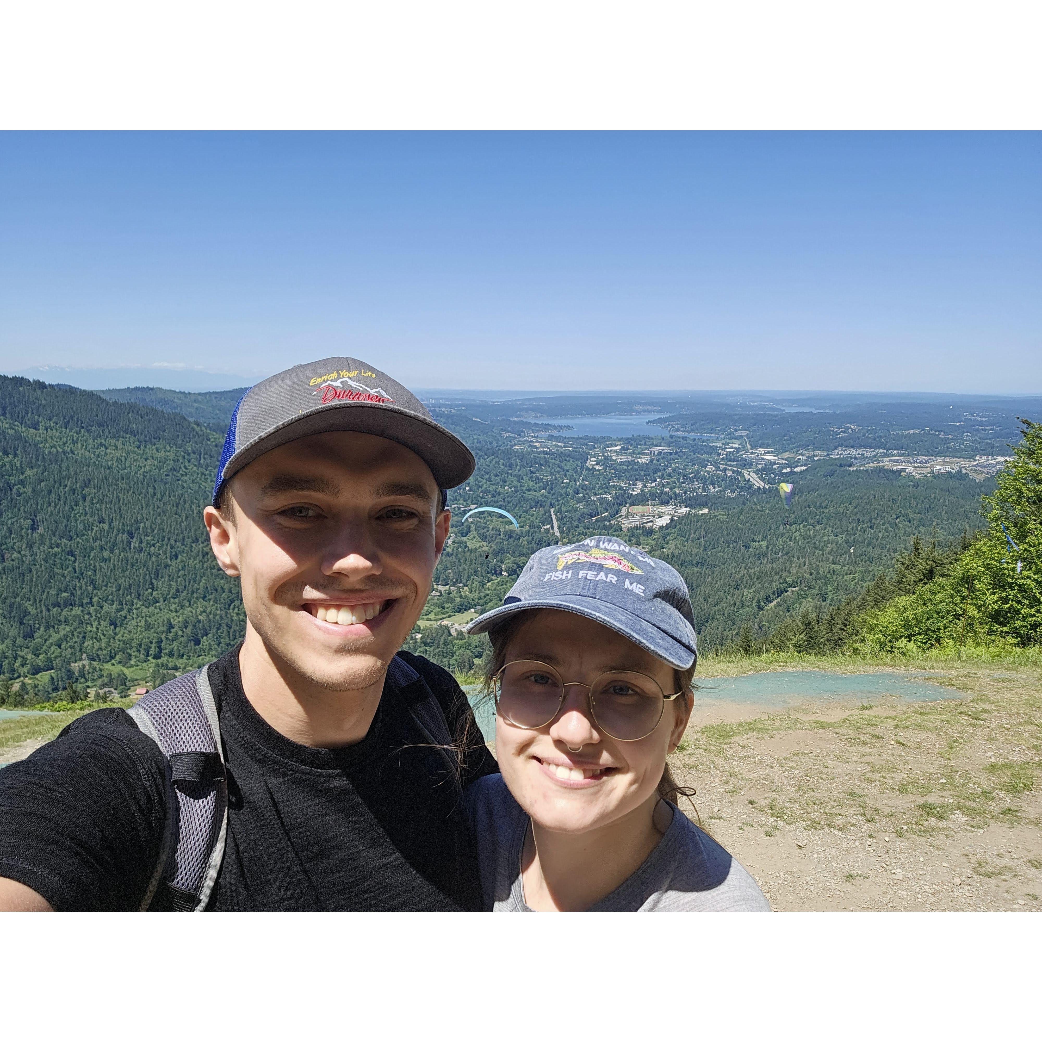 at the top of Poo Poo Point in Issaquah