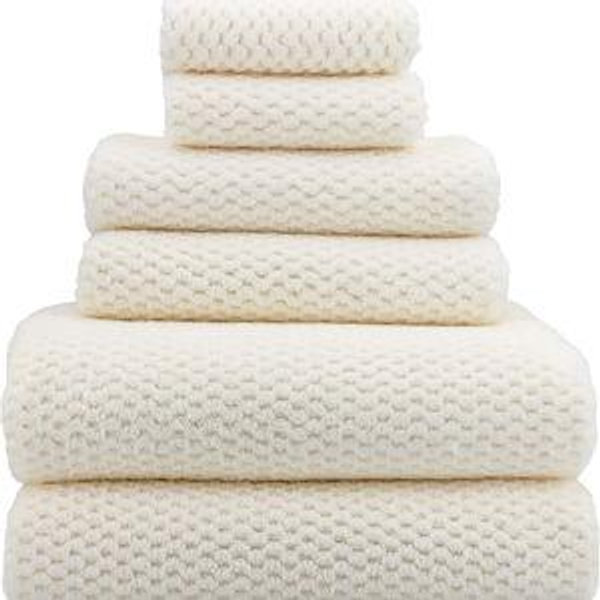 YTYC 29x59 Inch Extra Large Bath Towels Set Quick Dry Super Soft Microfiber Towels for Bathroom 80% Polyester (White,6 Piece)