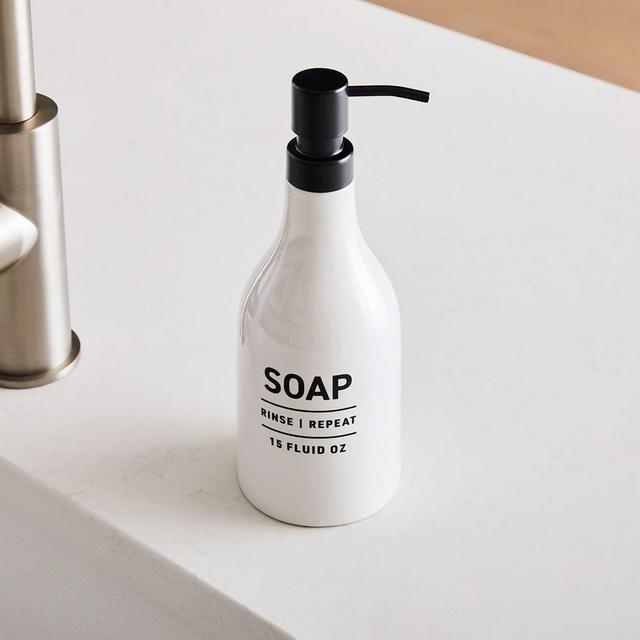 Utility Soap Pump, Circle, White/Black