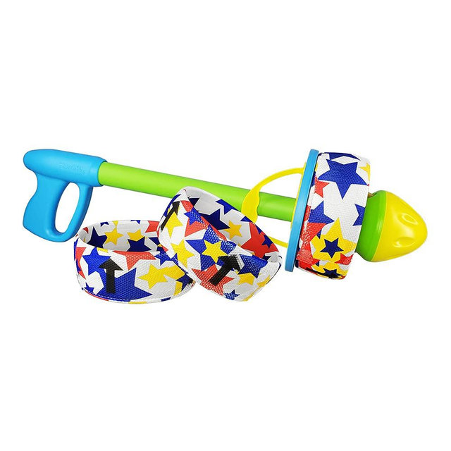 HurriK9 65-ft. Flying Ring Launcher Dog Exerciser Starter Pack with Extra-Tough Rings | Quickly Exercises Your Dog | Dog Toy Launcher Starter Pack & 3 Extra-Tough Spandex Foam Rings