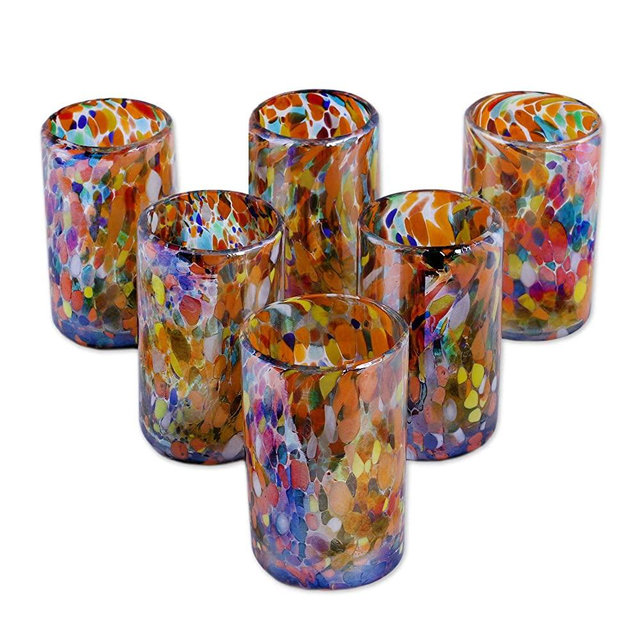 NOVICA Glass, 6 Count (Pack of 1), Bright