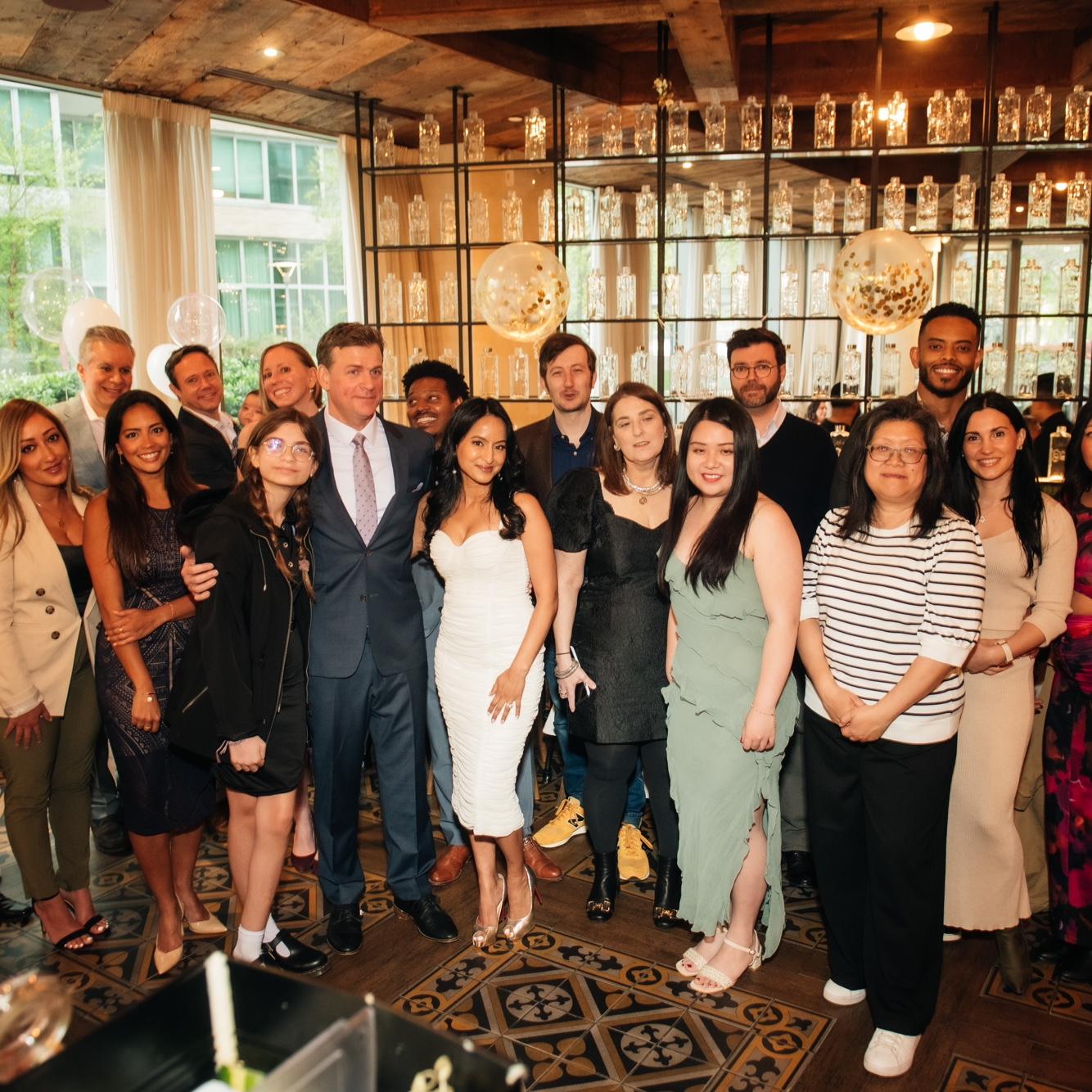 Engagement party group shot