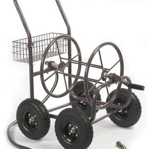 Liberty Garden Products 871-1 Residential Grade 4-Wheel Garden Hose Reel Cart, Holds 250-Feet of 5/8-Inch Hose - Bronze