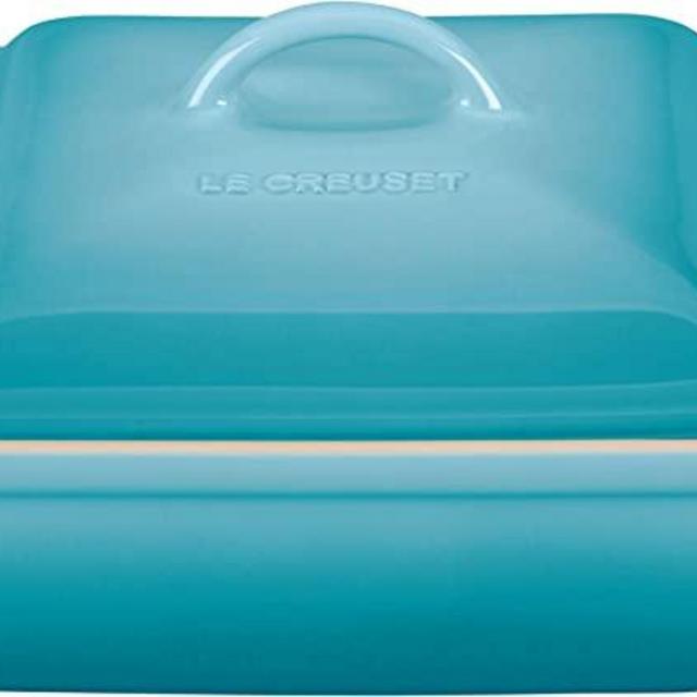 Le Creuset Stoneware Heritage Covered Square Casserole, 2.5 qt. (9"), Caribbean