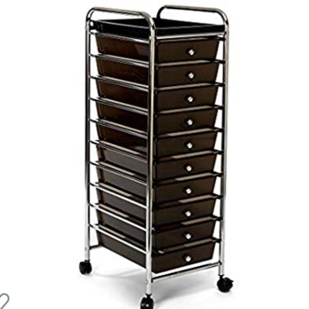 Seville Classics 10-Drawer Rolling Utility Storage Organizer