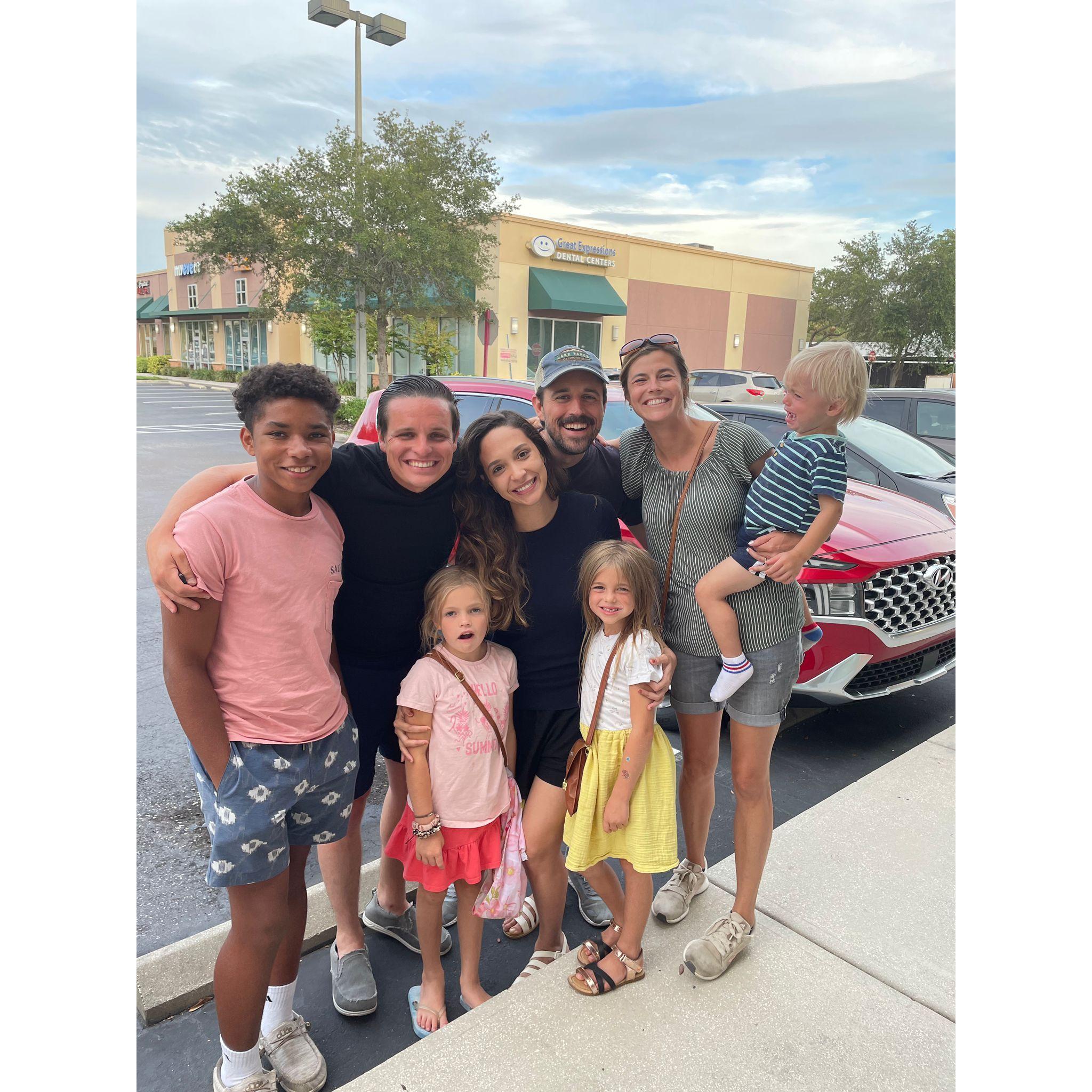 With Matt's family!