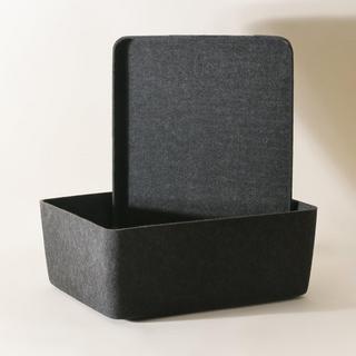 The Sculpted Large Bin with Lid, Set of 3