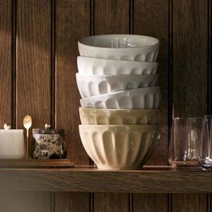 The Latte Stoneware Cereal Bowls, Assorted Set of 6: Amelie Edition