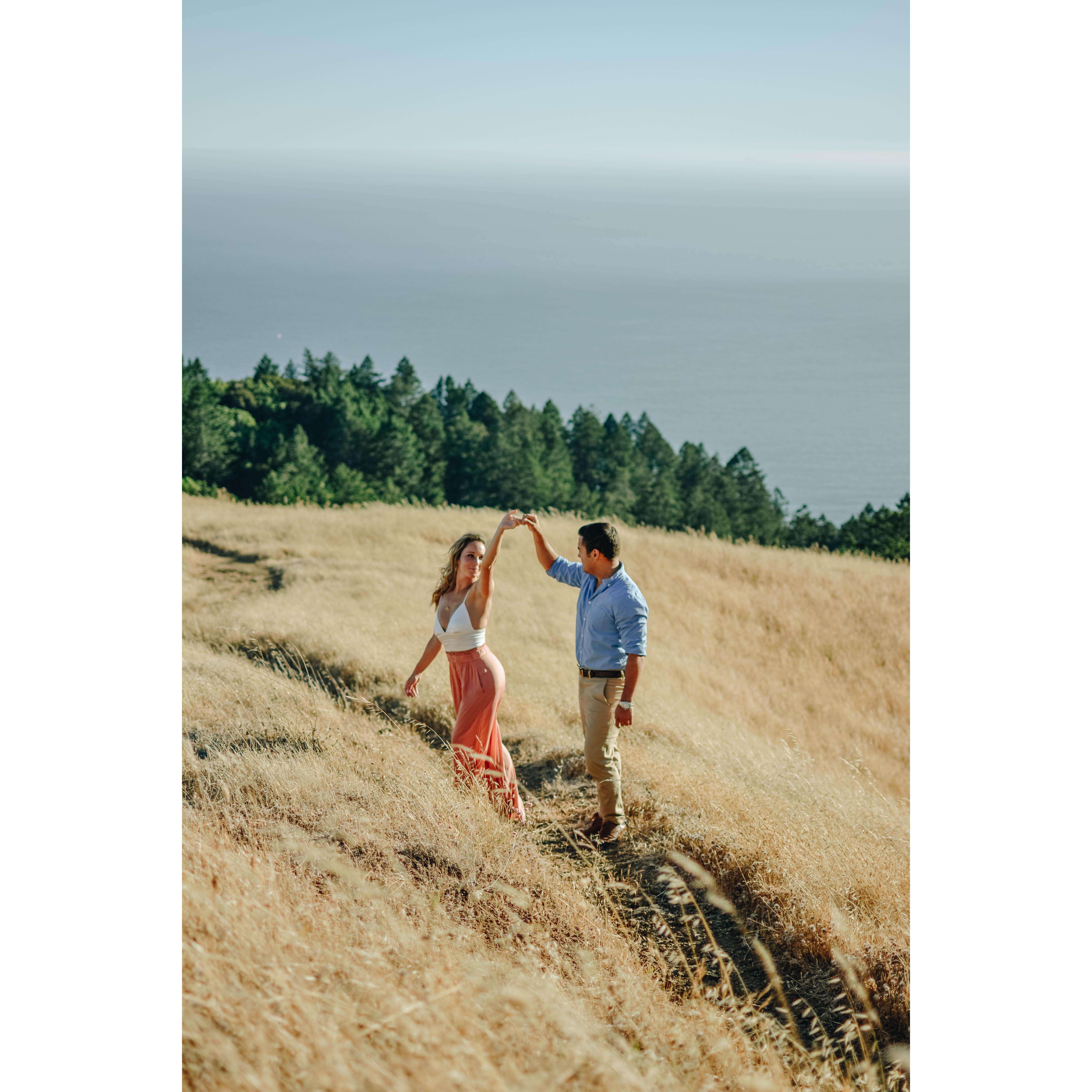 TWIRLING on Mt. Tam!