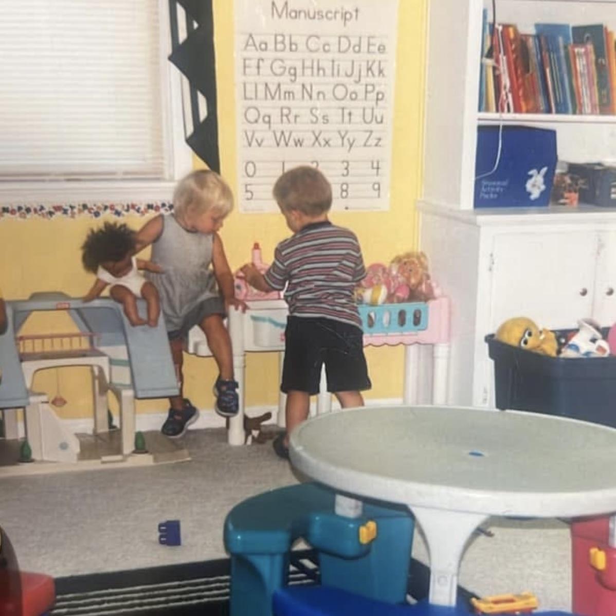Where we first met,  story time daycare, 23 years ago!