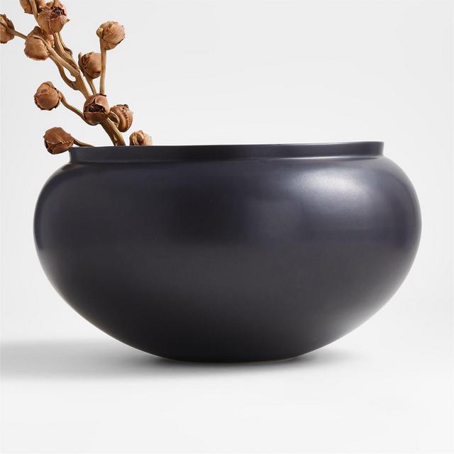 Jimena Black Ceramic Centerpiece Bowl