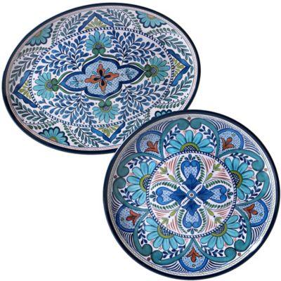 Certified International Talavera 2-Piece Serving Platter Set