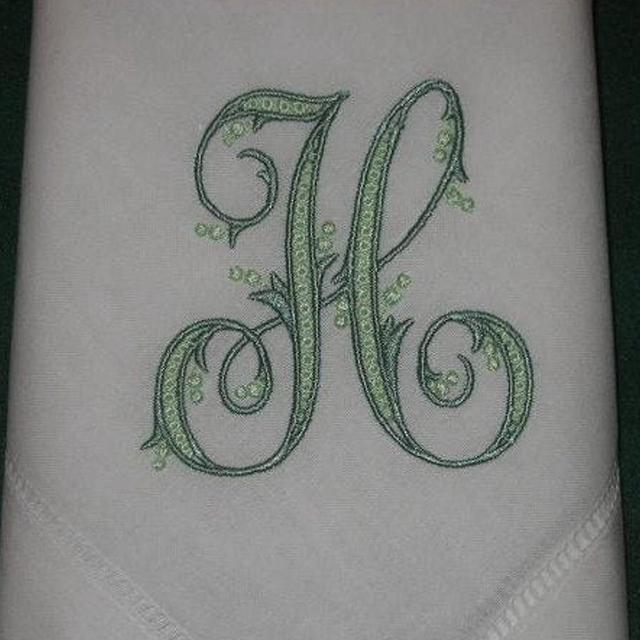 12 Personalized Linen hemstitched dinner napkins, Wedding Gift, Anniversary, House Warming, Servietten
