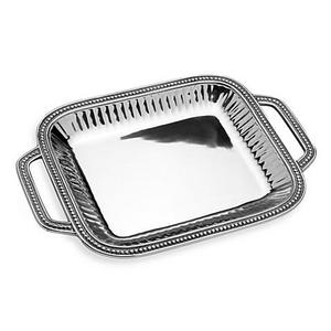 Wilton Armetale® Flutes & Pearls Handle Tray