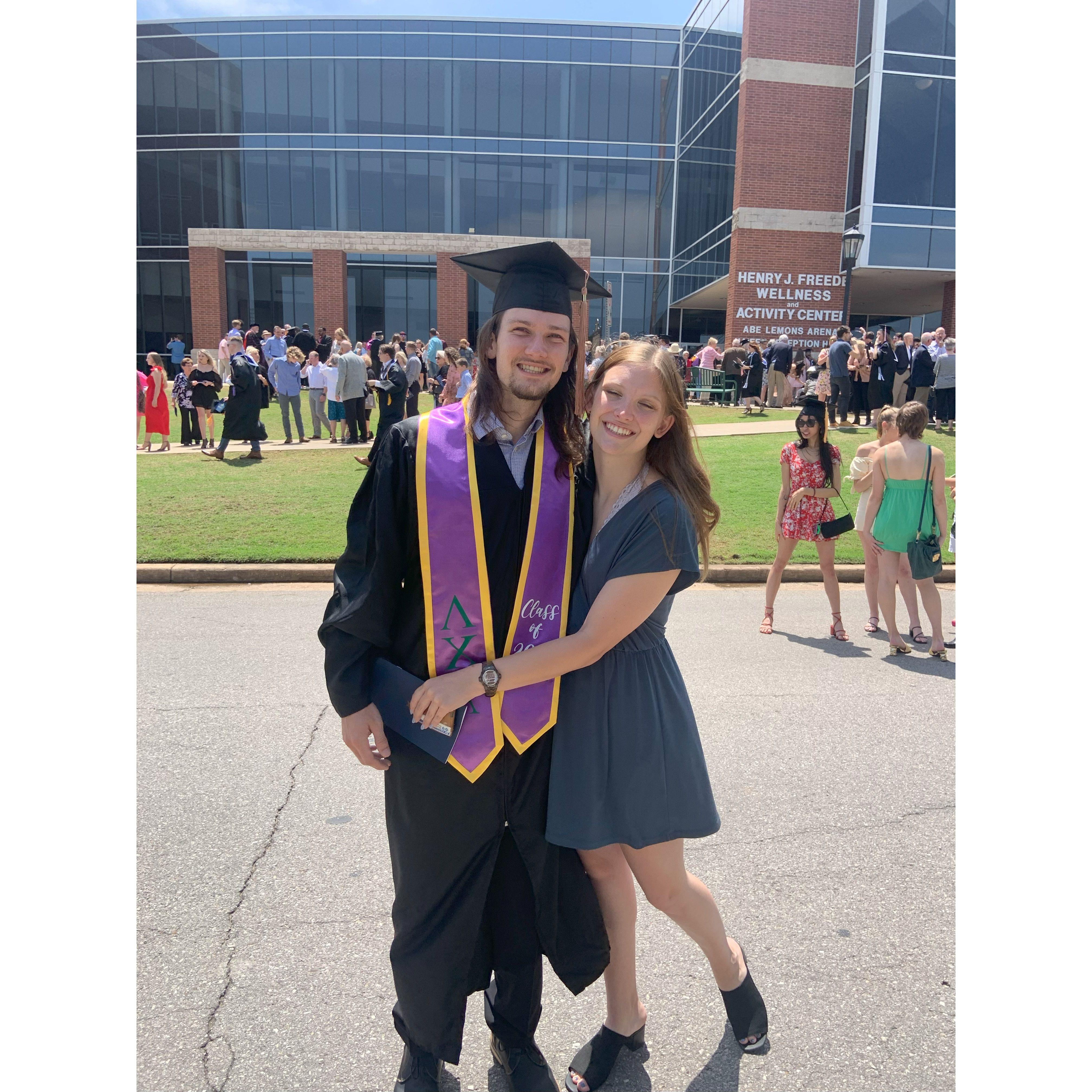 May 2022. Andys college graduation!