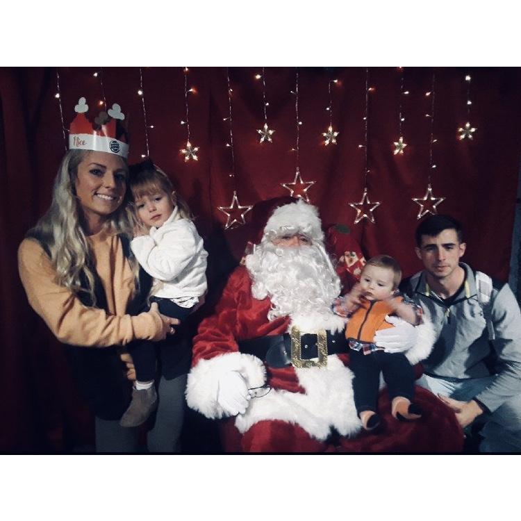 Our first family picture with Santa.