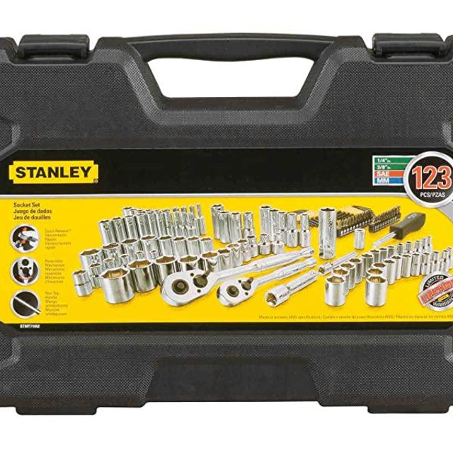 STANLEY Drive Socket Set, 123-Piece, Black (STMT71652)