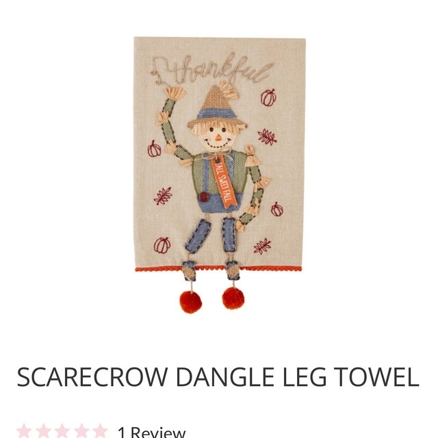 Scarecrow Dangle Leg Towel