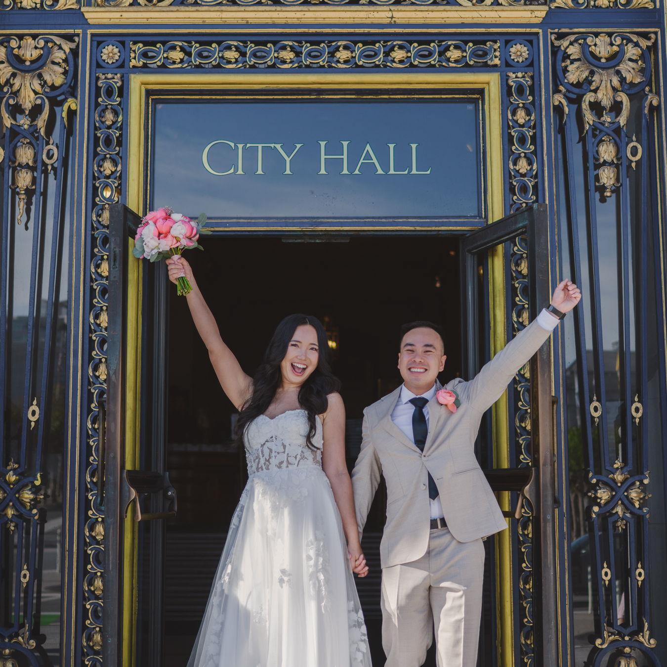 We got married! This is from November 2026 outside of SF City Hall