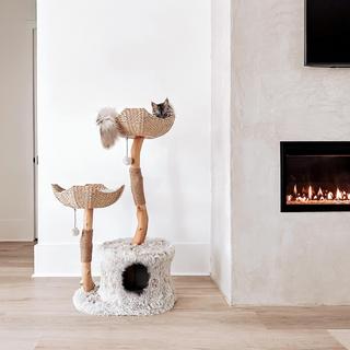 Cento Modern Wooden Cat Tree with Condo