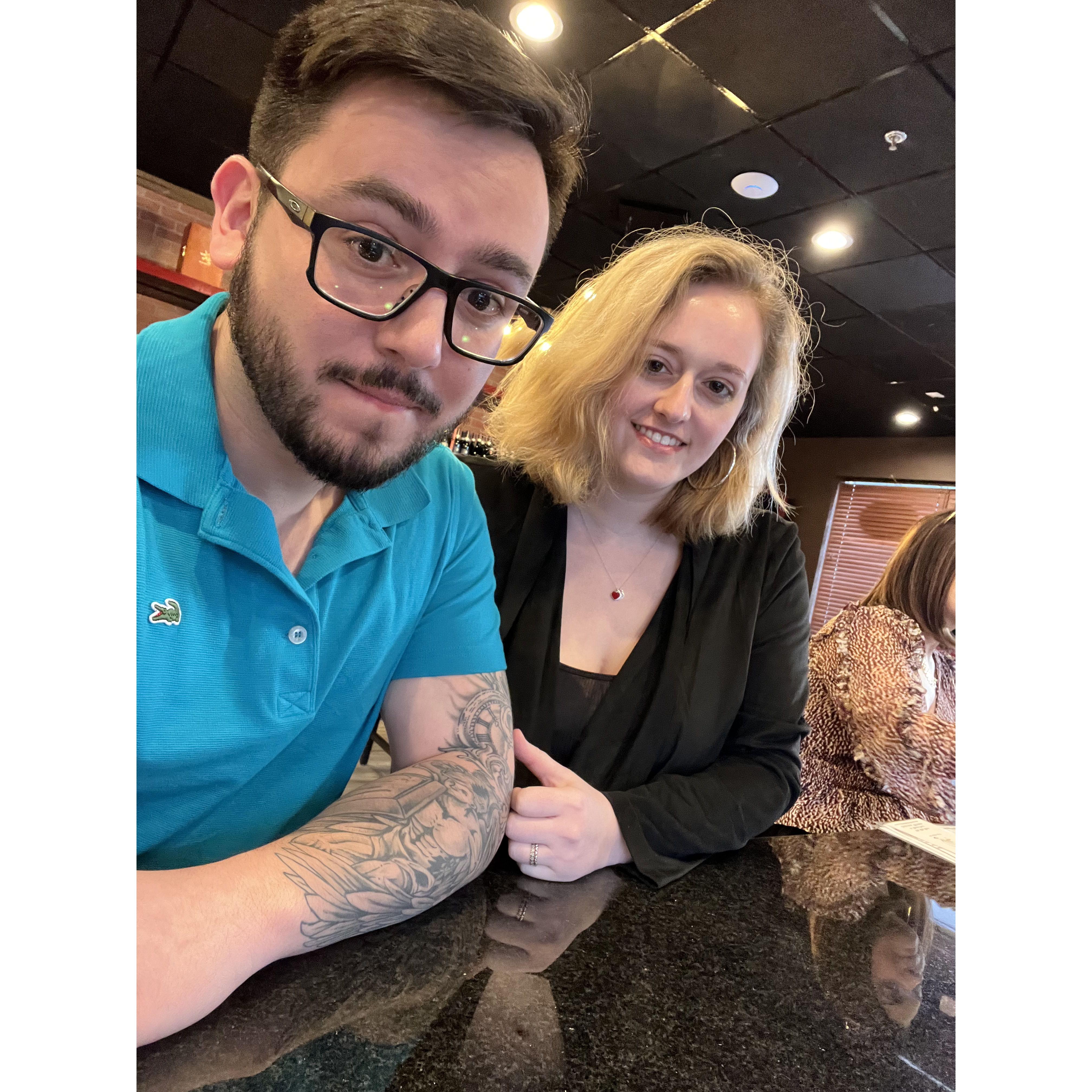 Celebrating Merrill accepting her job offer at EY!