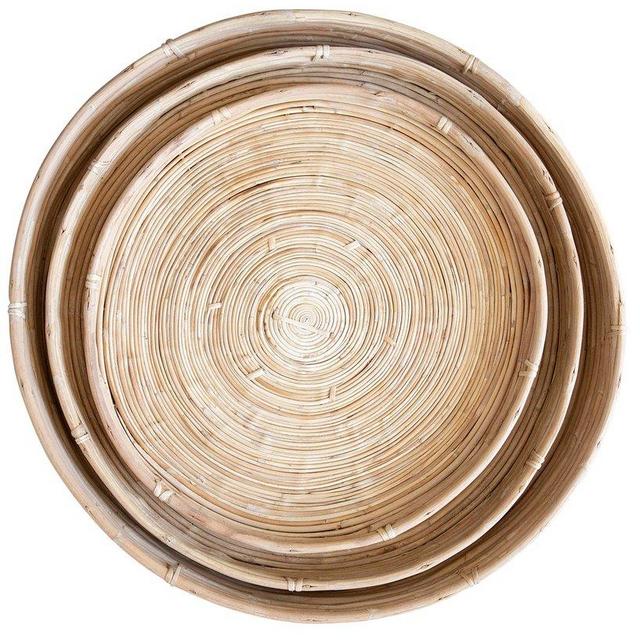 Cane Rattan Round Tray