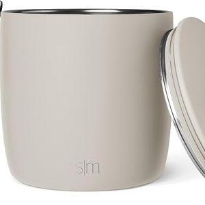 Simple Modern Vacuum Insulated Ice Bucket with Lid and Scoop | for Cocktail, Champagne, Wine, Beer, & Hosting | Stainless Steel 100oz Capacity for Large Parties | Rocks Collection | Almond Birch
