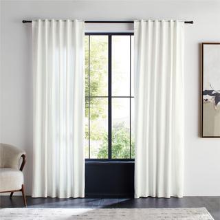 Organic Cotton Sateen Window Curtain Panel