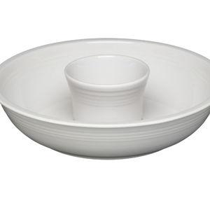 2-Piece Chip and Dip Set 12 7/8 Inch- WHITE