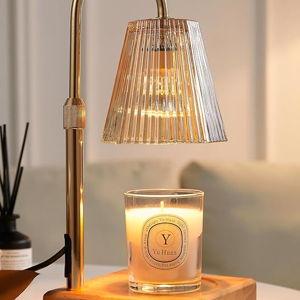 Candle Warmer Lamp with Timer, Dimmable Candle Warmer for Home Decor, Birthday Gifts for Women, Adjustable Height Wax Melt Warmer with 2 Bulbs