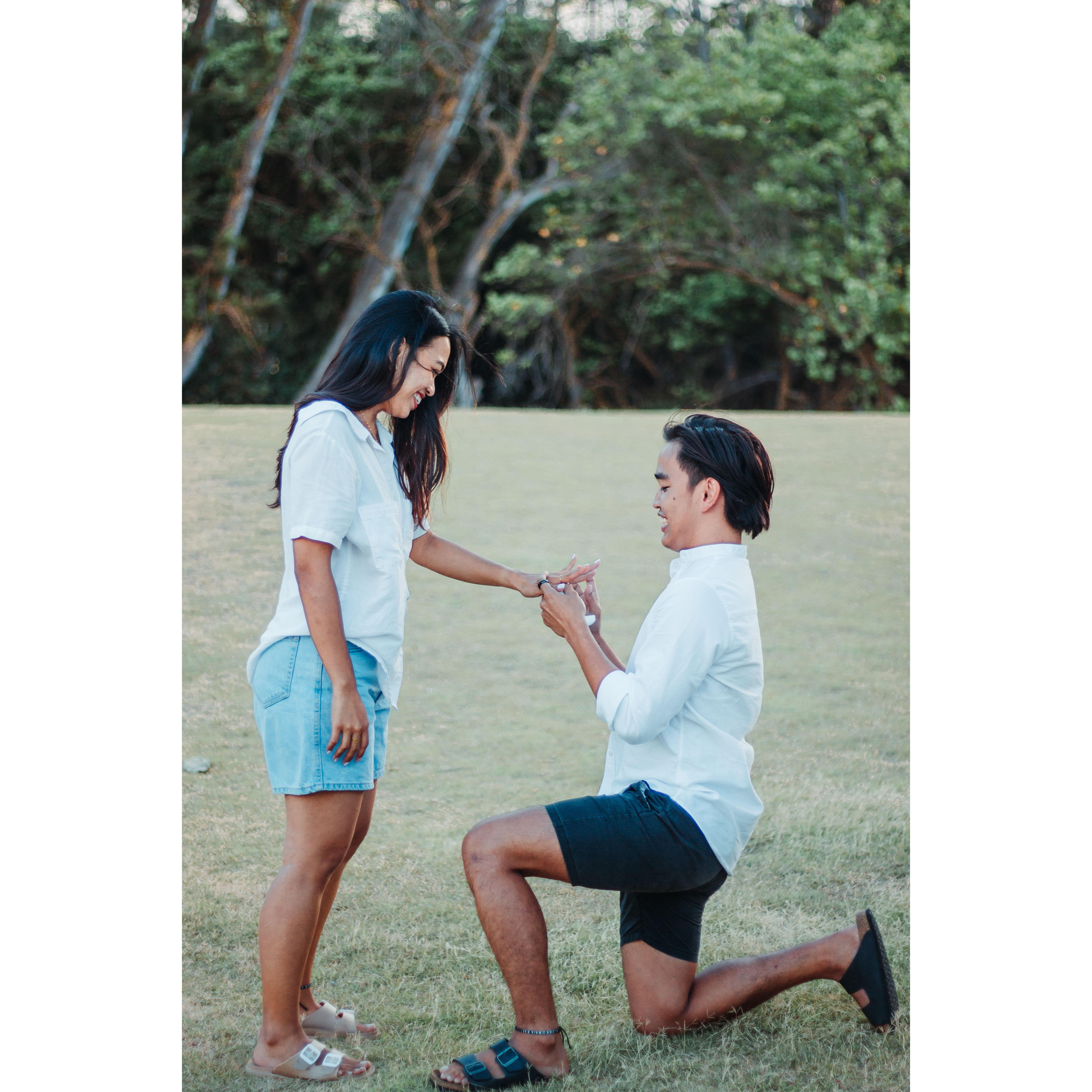 The moment he asked.