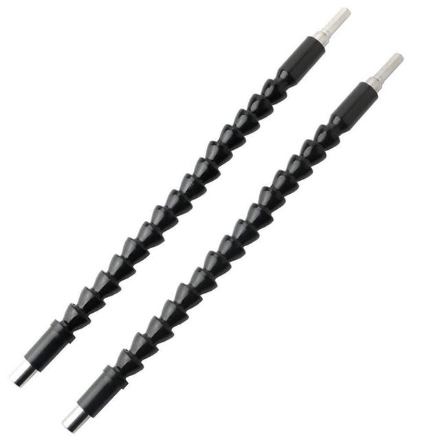 MAEXUS Flexible Shaft Extension Bits, Explore Flexible Extensions for Drills, Flexible Extension Bit, Magnetic Hex Soft Shaft Flexible Screwdriver Kit for Electric Drill Bits Fine Finish (2 Pcs)