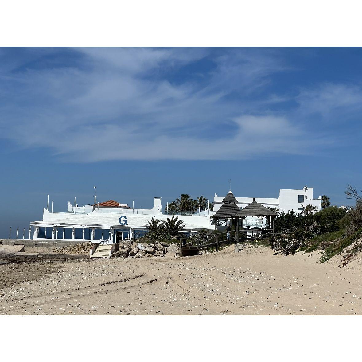 View from the beach to Playa De La Luz