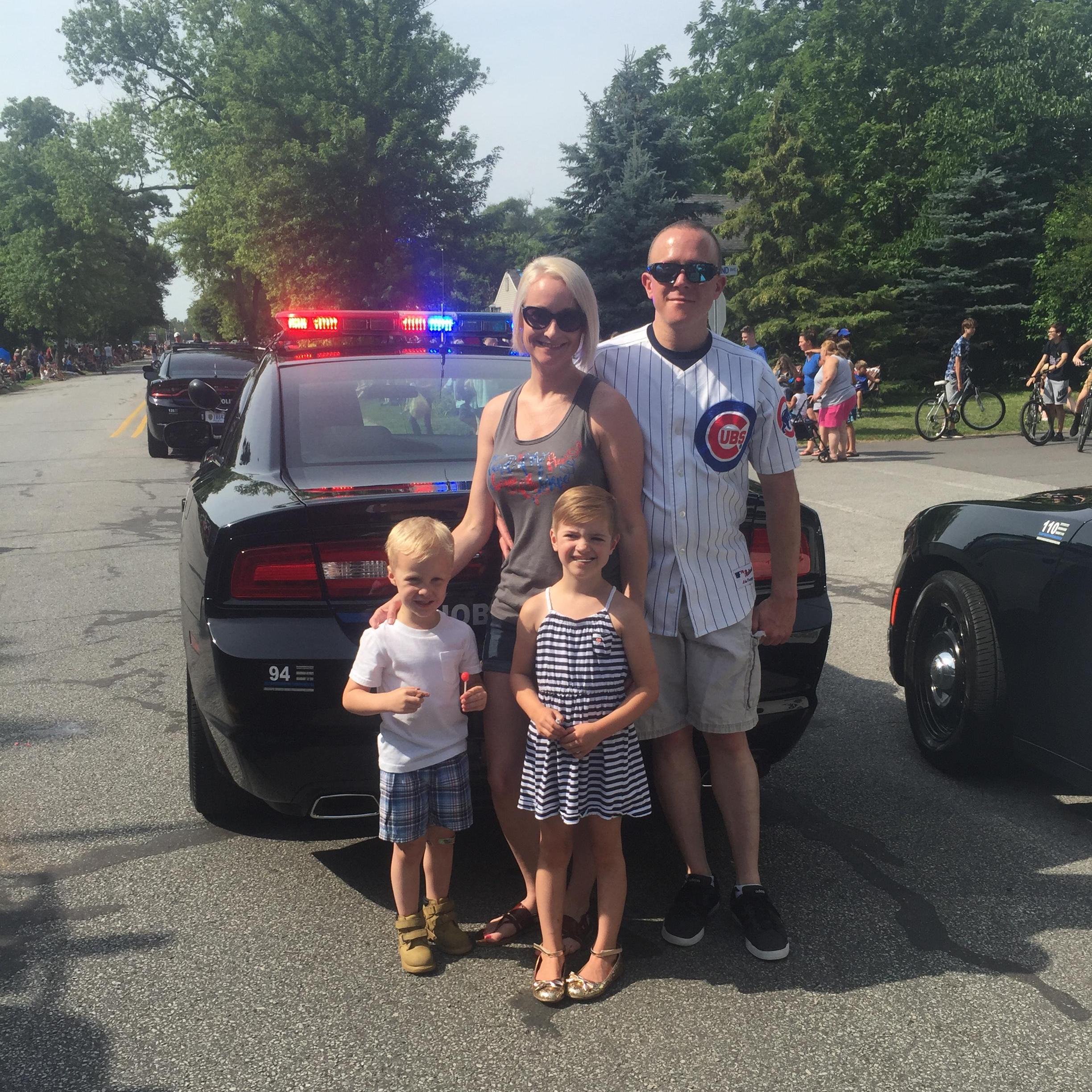 Our little fam at the annual Fourth of July parade