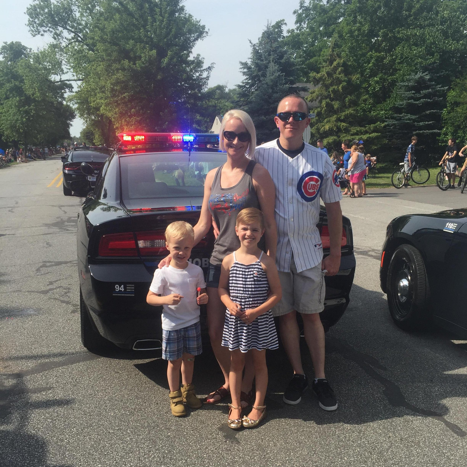 Our little fam at the annual Fourth of July parade