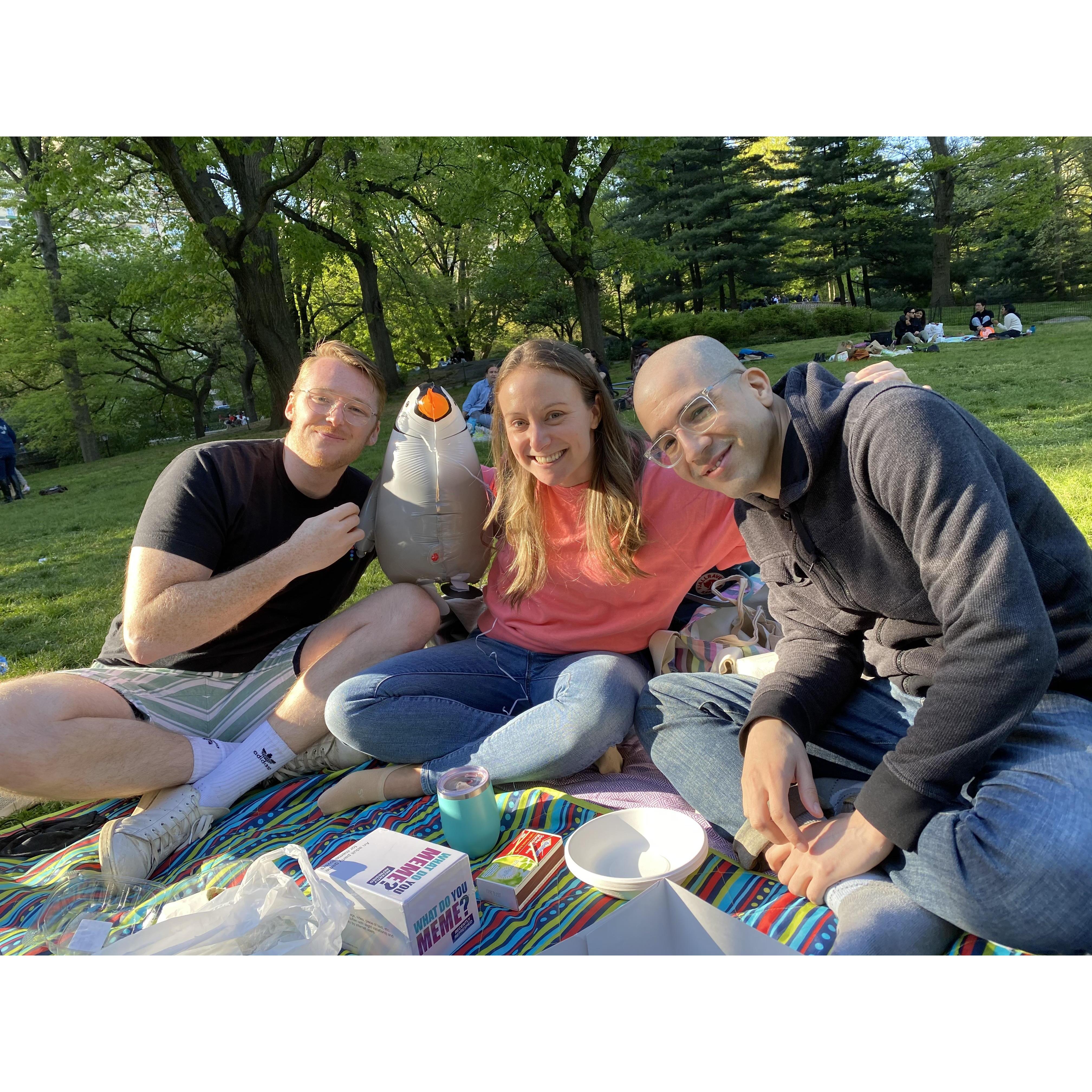 Tracy's Covid-safe 34th Birthday in Central Park.