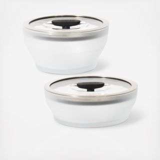 4-Piece Frosted Glass Medium Cookware & Storage Set